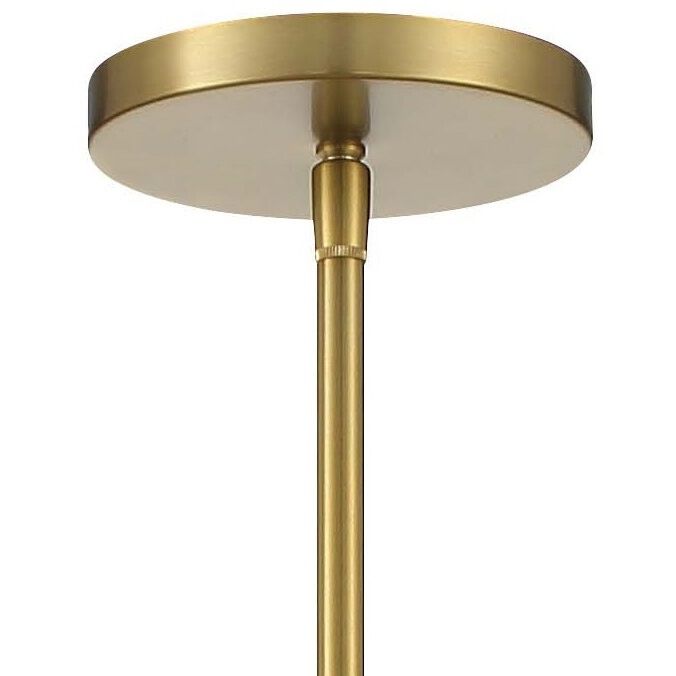 Aspect LED 12 inch Coal And Soft Brass Pendant Ceiling Light